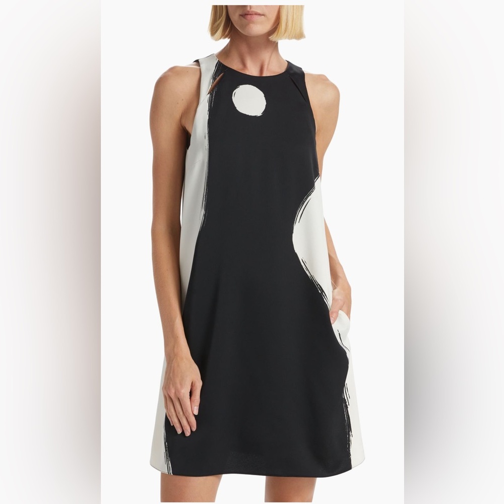 Marella Art365 Farad Abstract print Crepe ALine Dress